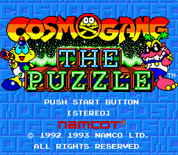 Cosmo Gang - The Puzzle (Japan) Title Screen